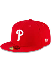 New Era Philadelphia Phillies Mens Red QT Pink Undervisor 59FIFTY Fitted Hat