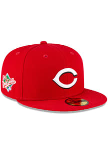 New Era Cincinnati Reds Mens Red QT World Series Side Patch 59FIFTY Fitted Hat