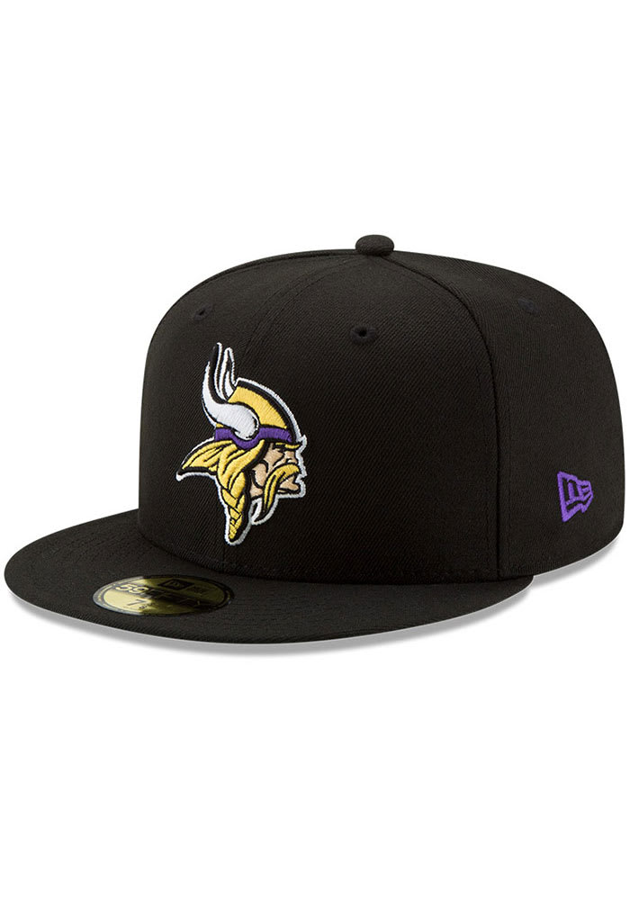 black minnesota vikings hat