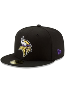 New Era Minnesota Vikings Mens Black Basic 59FIFTY Fitted Hat