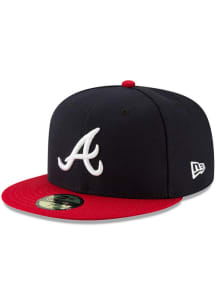 New Era Atlanta Braves Mens Navy Blue AC Home 59FIFTY Fitted Hat