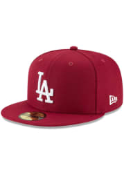 New Era Los Angeles Dodgers Mens Maroon Basic 59FIFTY Fitted Hat