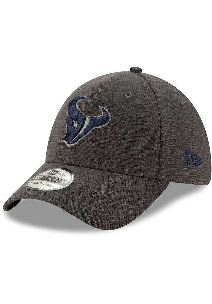 New Era Houston Texans Mens Grey Team Classic 39THIRTY Flex Hat