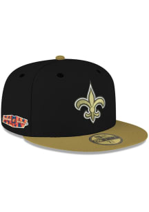 New Era New Orleans Saints Mens Black Super Bowl XLIV Side Patch 59FIFTY Fitted Hat