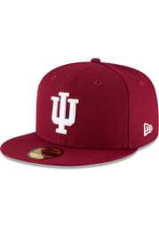 New Era Indiana Hoosiers Mens Crimson Basic 59FIFTY Fitted Hat