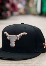 New Era Texas Longhorns Mens Black Pop 59FIFTY Fitted Hat