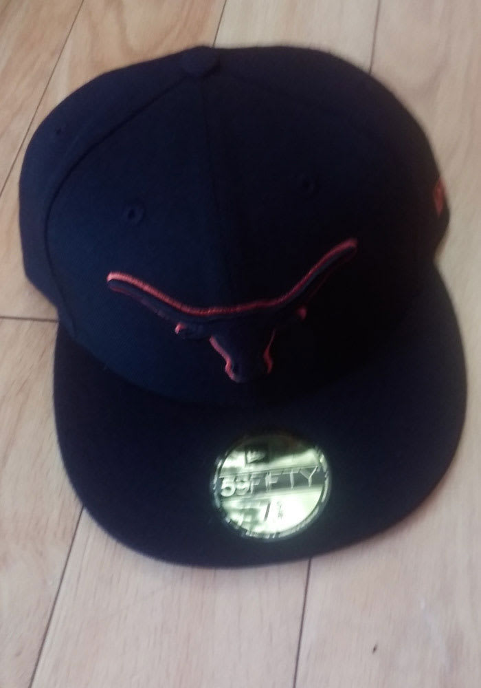 New Era Texas Longhorns Mens Black 59FIFTY Fitted Hat