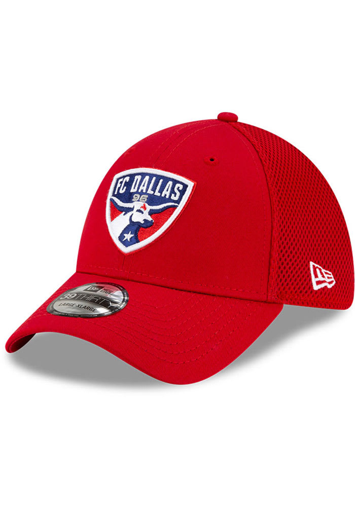 New Era FC Dallas Mens Red Team Neo 39THIRTY Flex Hat