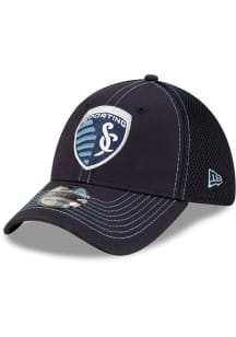 New Era Sporting Kansas City Mens Navy Blue Team Neo 39THIRTY Flex Hat