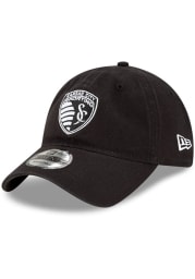 New Era Sporting Kansas City and White Core Classic 9TWENTY Adjustable Hat - Black