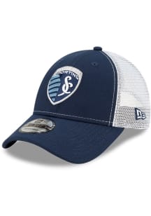 New Era Sporting Kansas City Team Truckered 9FORTY Adjustable Hat - Navy Blue