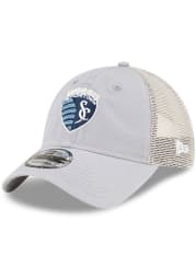 New Era Sporting Kansas City Casual Classic Meshback Adjustable Hat - Grey