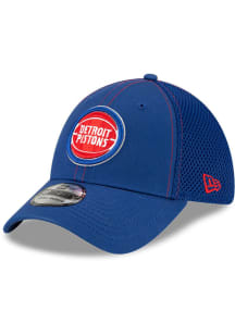 New Era Detroit Pistons Mens Blue Team Neo 39THIRTY Flex Hat