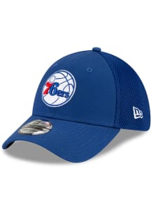 New Era Philadelphia 76ers Mens Blue Team Neo 39THIRTY Flex Hat