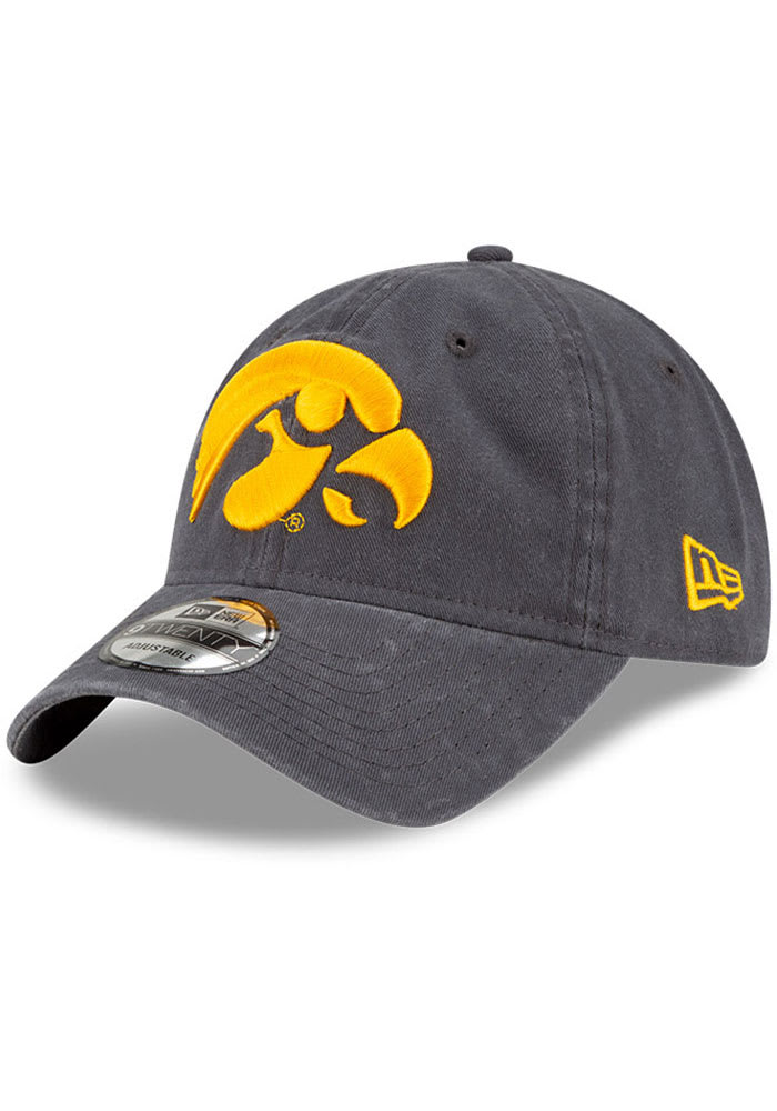 New Era Iowa Hawkeyes Core Classic 9TWENTY Adjustable Hat - Grey
