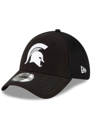New Era Michigan State Spartans Mens Black and White Neo 39THIRTY Flex Hat