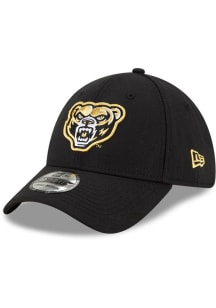 New Era Oakland University Golden Grizzlies Mens Black Team Classic 39THIRTY Flex Hat