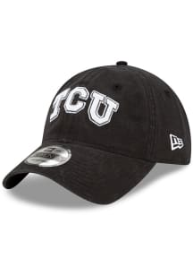 New Era TCU Horned Frogs and White Core Classic 9TWENTY Adjustable Hat - Black