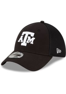 New Era Texas A&amp;M Aggies Mens Black and White Neo 39THIRTY Flex Hat