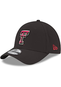 New Era Texas Tech Red Raiders Mens Black Team Classic 39THIRTY Flex Hat