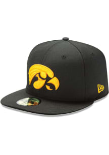 New Era Iowa Hawkeyes Mens Black Basic 59FIFTY Fitted Hat
