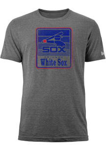 New Era Chicago White Sox Grey Throwback Brushed Short Sleeve T Shirt