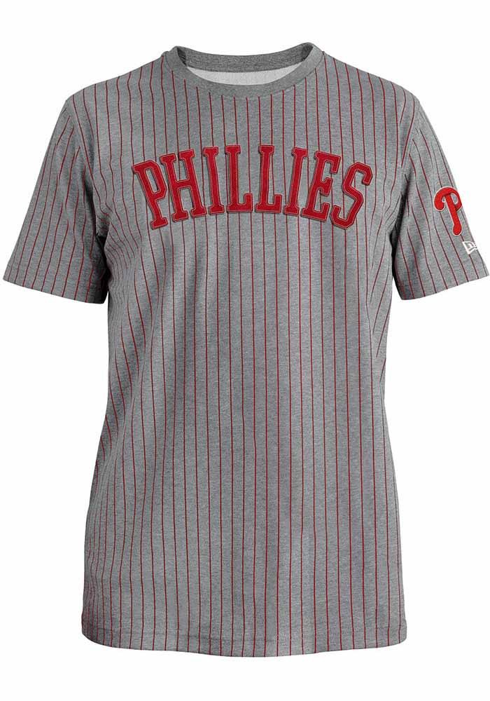 New Era Phillies Alpha Pinstripe Short Sleeve Fashion T Shirt