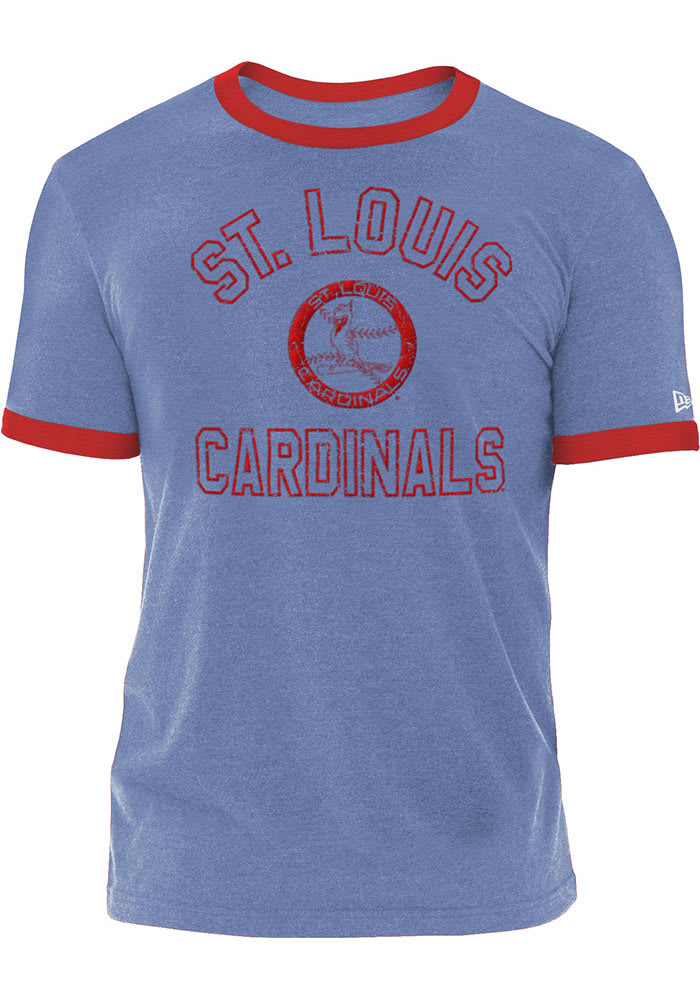 St. Louis Cardinals New Era Brushed Ringer T-Shirt - Heathered
