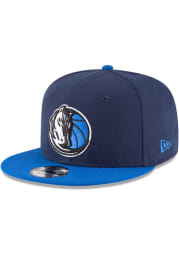 New Era Dallas Mavericks Navy Blue 2T 9FIFTY Mens Snapback Hat