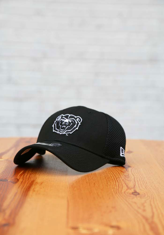 New Era Missouri State Bears Mens Black White Logo Neo 39THIRTY Flex Hat