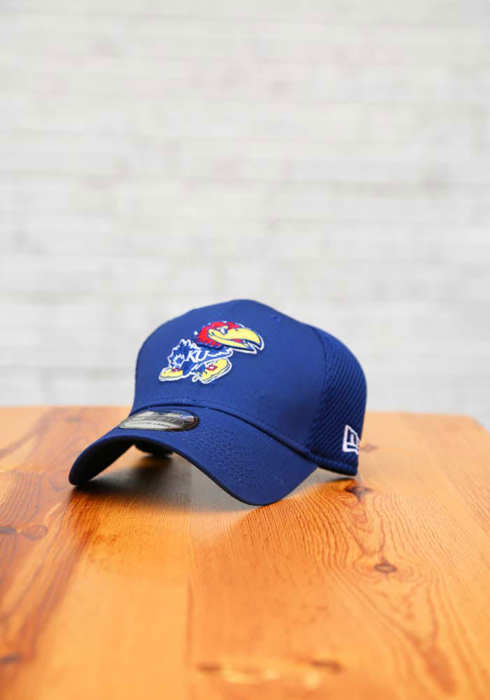 New Era Kansas Jayhawks Mens Blue Team Neo 39THIRTY Flex Hat