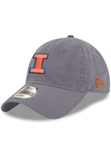 New Era Graphite Illinois Fighting Illini Core Classic 9TWENTY Adjustable Hat