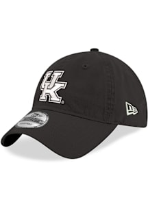 New Era Kentucky Wildcats White Logo 9TWENTY Adjustable Hat - Black