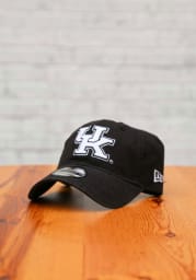 New Era Kentucky Wildcats White Logo 9TWENTY Adjustable Hat - Black