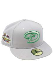 New Era Arizona Diamondbacks Mens Grey Tonal Green Pop 2001 WS Side Patch 59FIFTY Fitted Hat