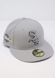New Era Chicago White Sox Mens Grey Tonal Navy Pop 2005 WS Side Patch 59FIFTY Fitted Hat