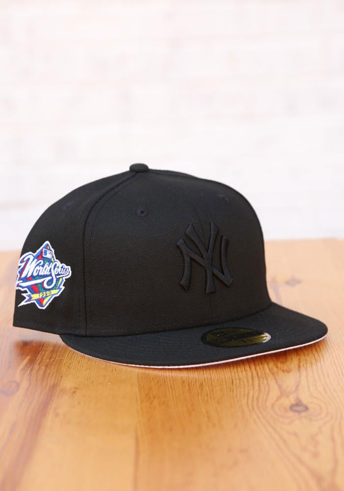New Era New York Yankees Mens Black Tonal White UV 1998 WS Side Patch 59FIFTY Fitted Hat