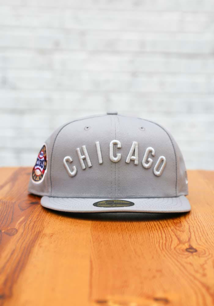 New Era Chicago Cubs Mens Grey Tonal Royal Pop 1907 WS Side Patch 59FIFTY Fitted Hat