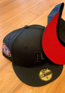 New Era Philadelphia Athletics Mens Black Tonal Red UV 1910 WS Side Patch 59FIFTY Fitted Hat