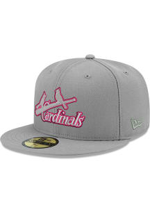 New Era St Louis Cardinals Mens Grey Tonal Red Pop 1926 WS Side Patch 59FIFTY Fitted Hat