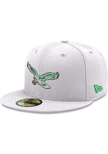 New Era Philadelphia Eagles Mens White Retro 59FIFTY Fitted Hat