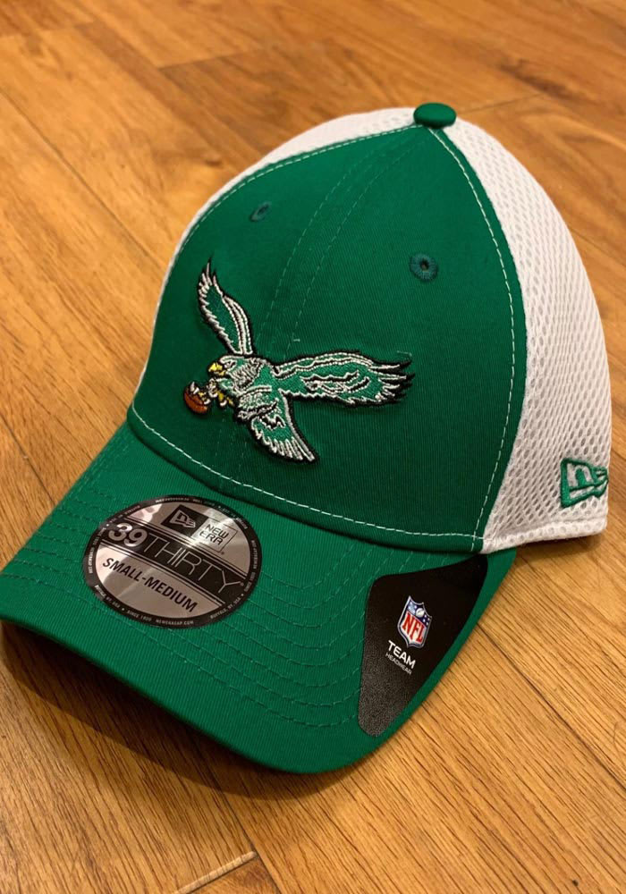 New Era Philadelphia Eagles Mens Kelly Green Retro Neo 39THIRTY Flex Hat