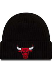 New Era Chicago Bulls Black CORE CLASSIC KNIT CHIBUL OTC Mens Knit Hat