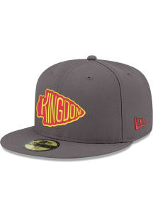 New Era Kansas City Chiefs Mens Grey Kingdom 59FIFTY Fitted Hat