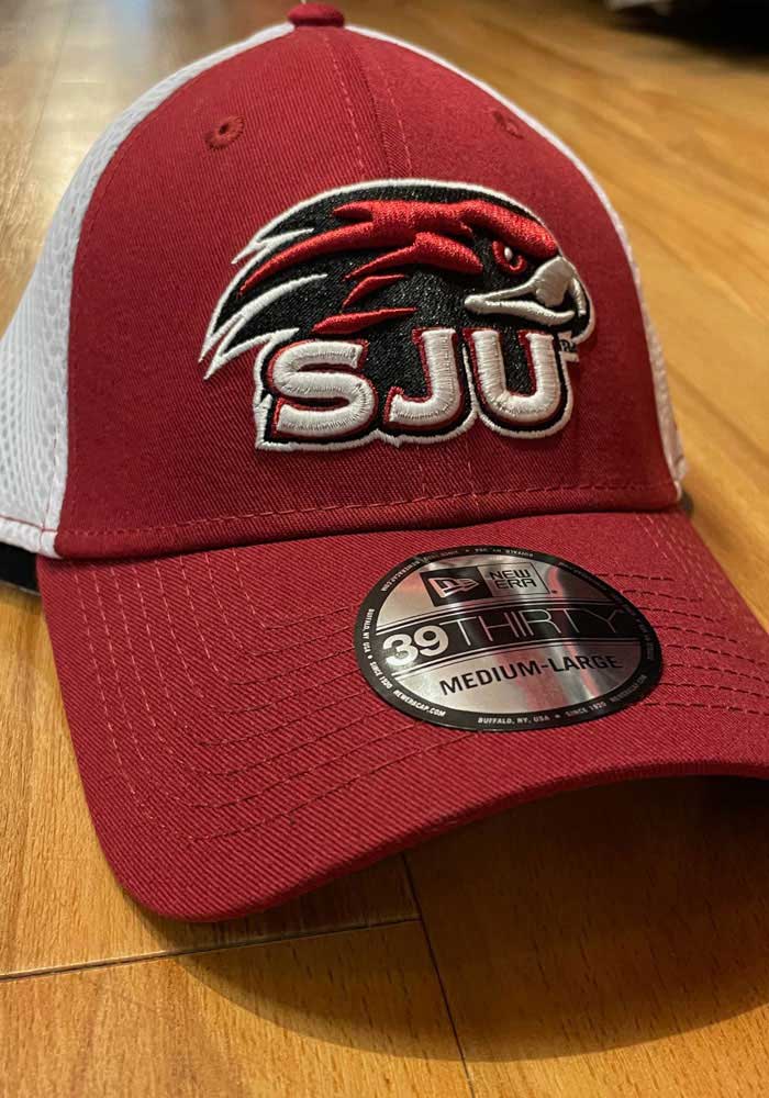 New Era Saint Josephs Hawks Mens Red Team Neo 39THIRTY Flex Hat