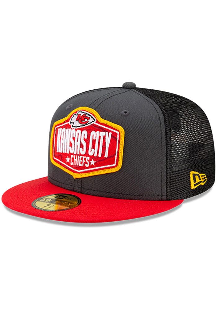 Men's New Era Gray/Red Kansas City Chiefs Prime 39THIRTY Flex Hat