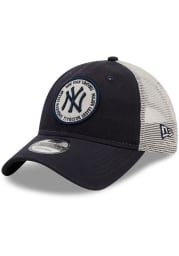 New Era New York Yankees Circle Trucker 9TWENTY Adjustable Hat - Navy Blue