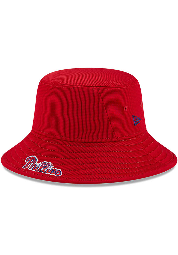 New Era Philadelphia Phillies Red Sleek Mens Bucket Hat