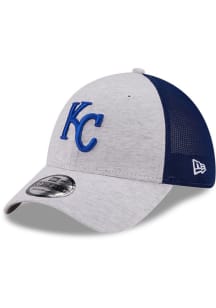 New Era Kansas City Royals Mens Grey Tech 39THIRTY Flex Hat