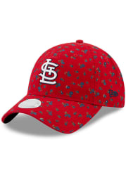 New Era St Louis Cardinals Red Floral 9TWENTY Womens Adjustable Hat